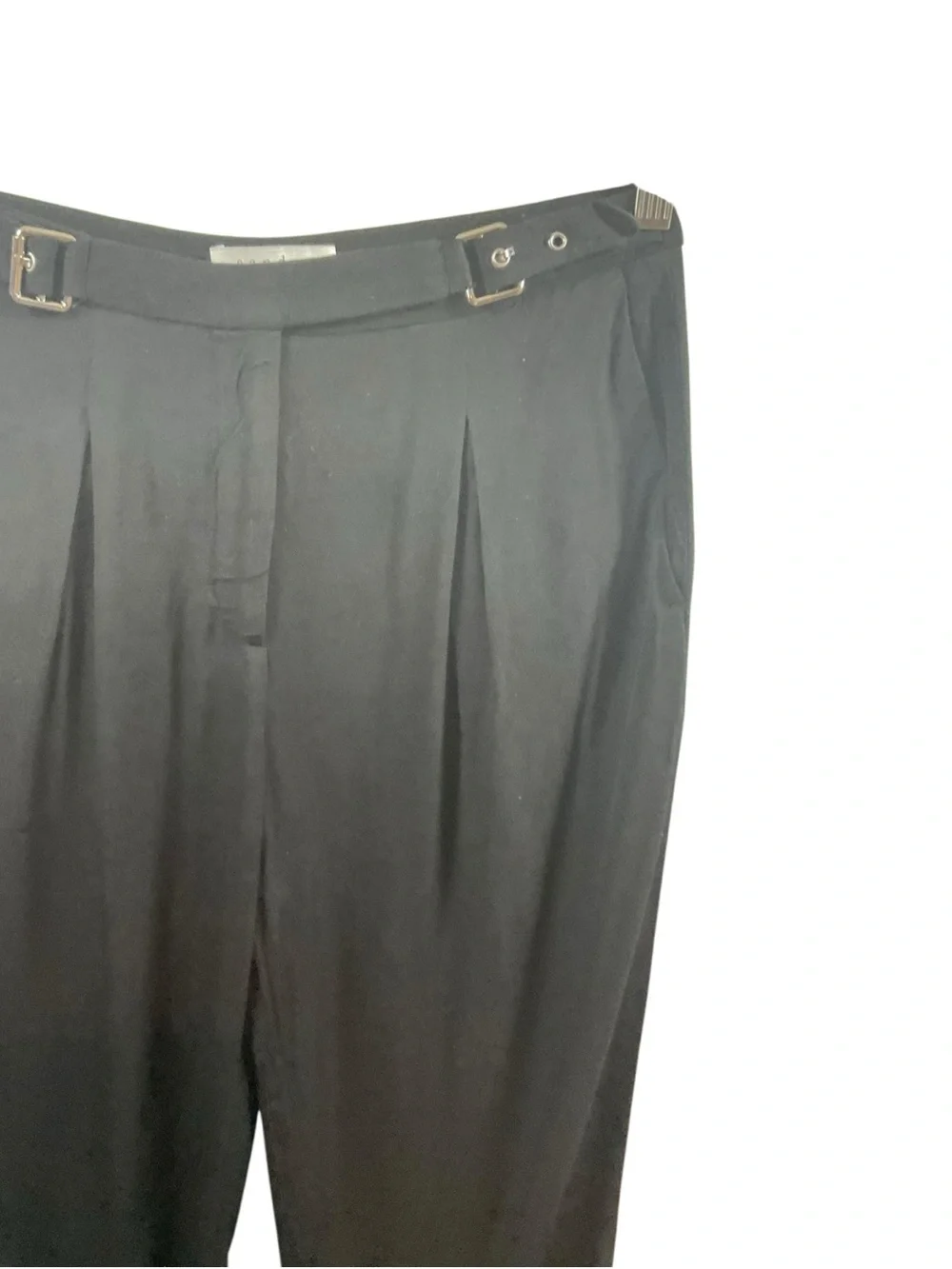 Sandro Black Tailored Pleated Trousers